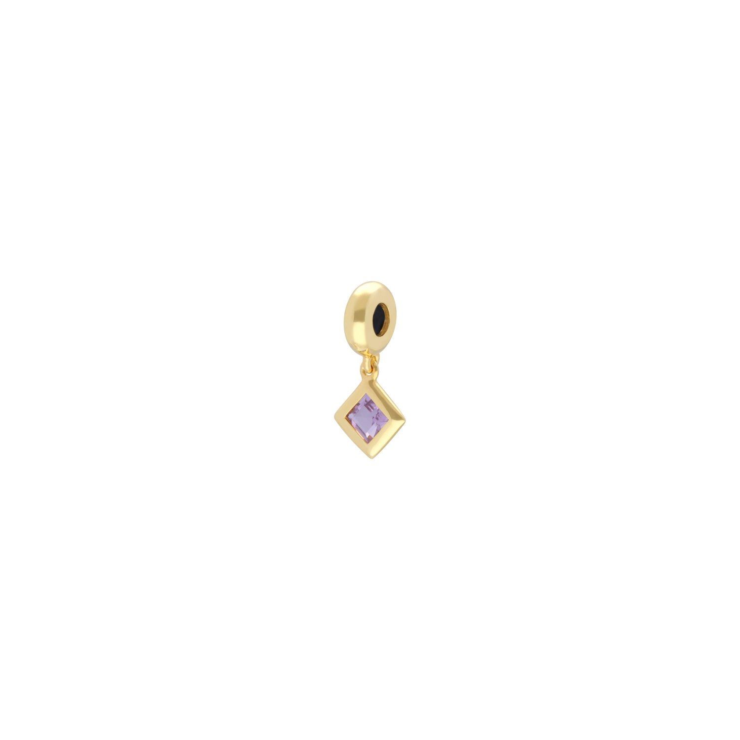 Ciondolo della Collezione Achievement Ametista Rosa "Pietra della Realizzazione" Argento 925 Placcato Oro Giallo