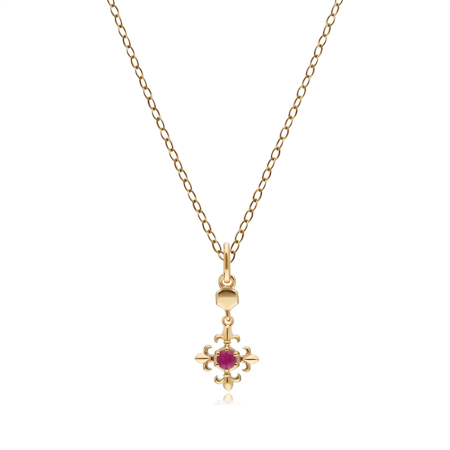 Pendente Fleur de Lys ECFEW™ 'The Liberator' con rubino