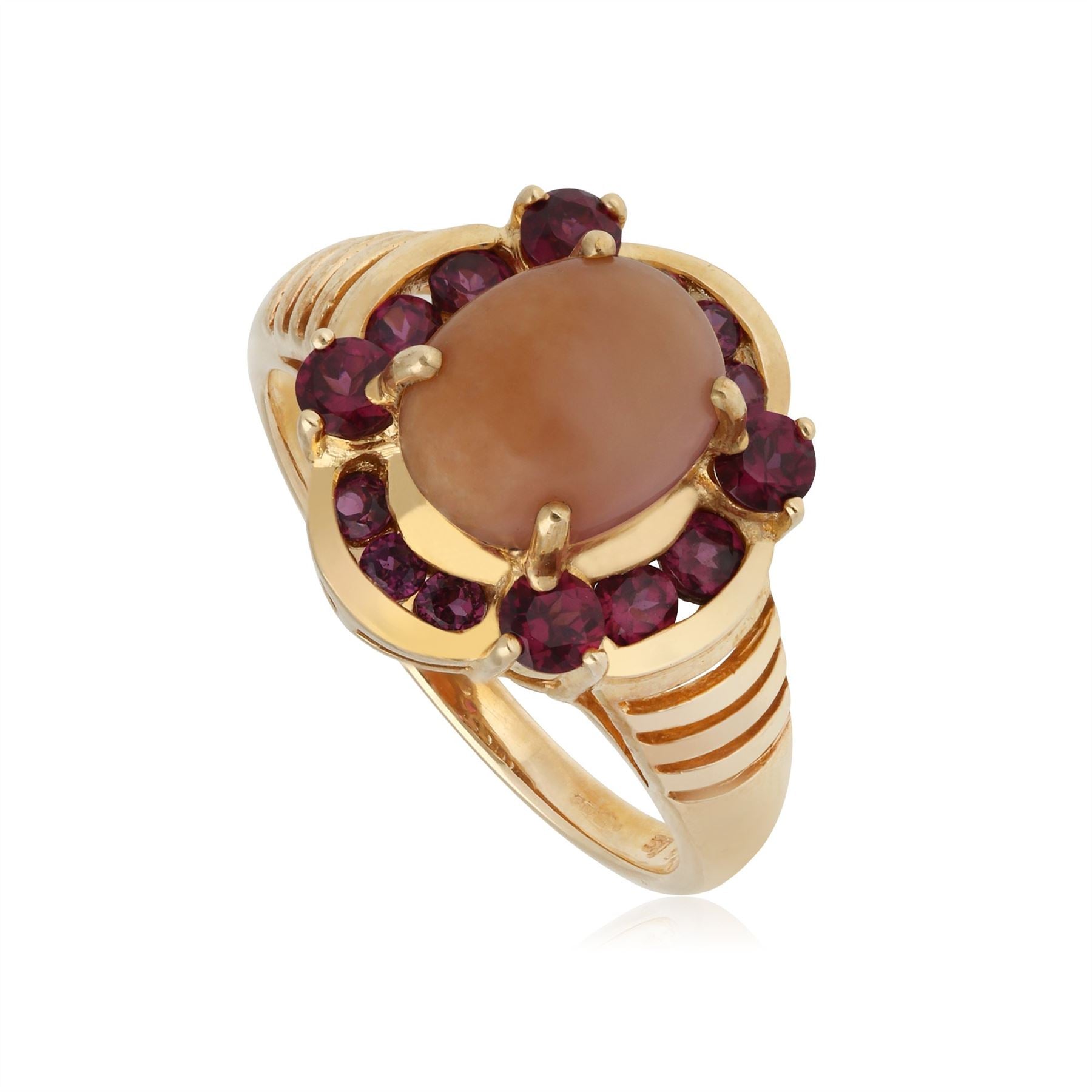 Anello Kosmos Oro giallo 375 Opale e Granato