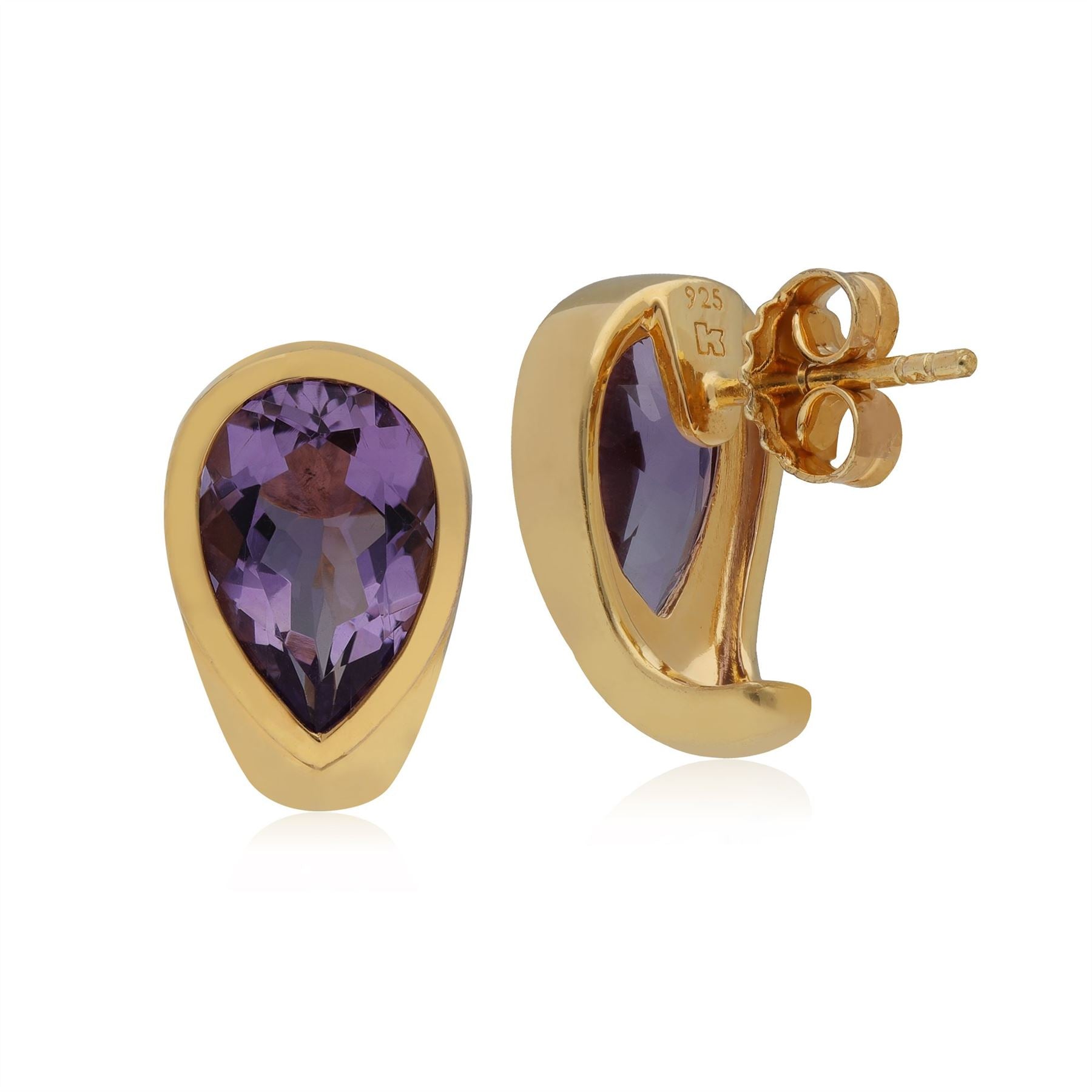 Orecchini Kosmos Argento 925 Placcato Oro Ametista