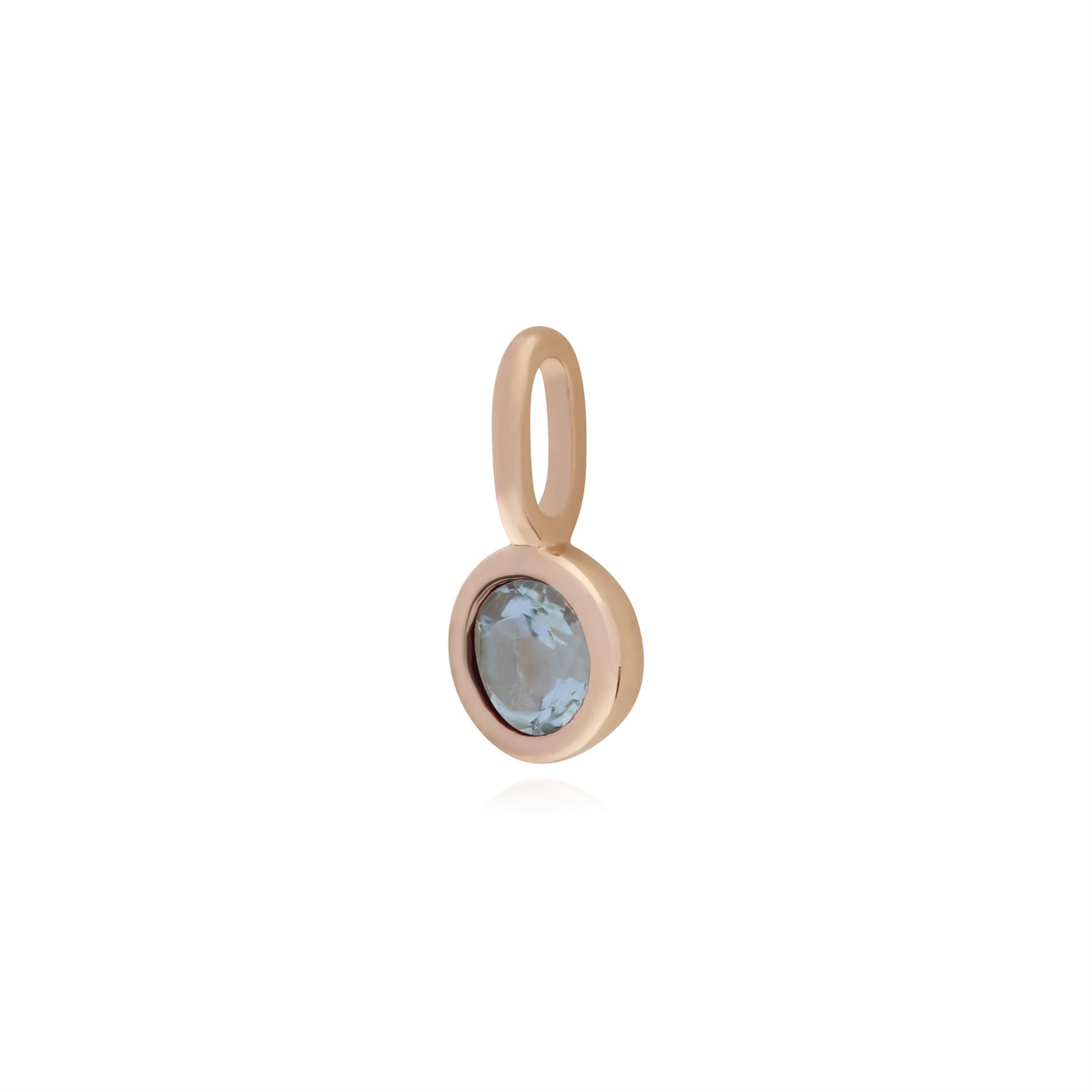 Ciondoli classici in acquamarina placcati in oro rosa in argento 925