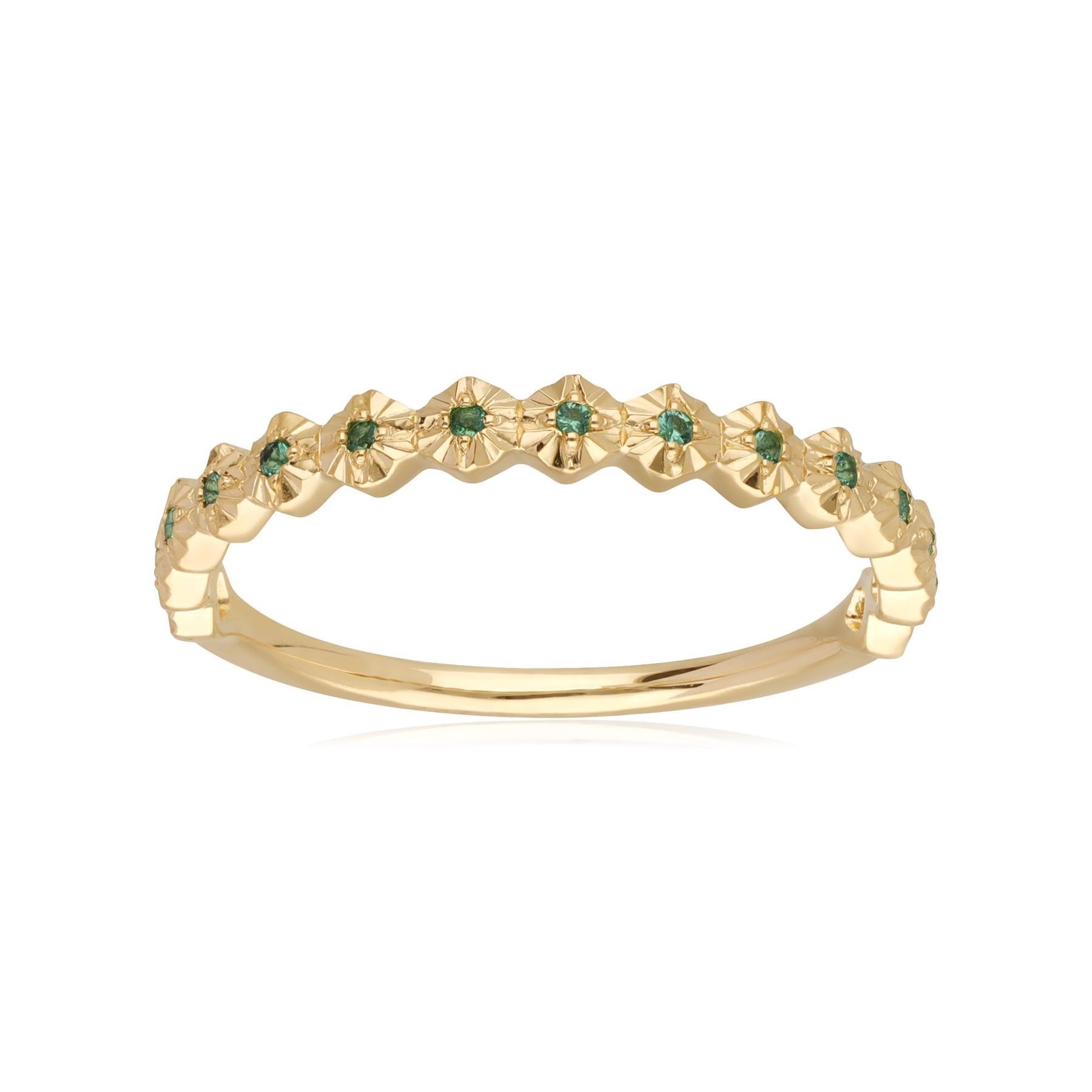 Anello Anello Oro giallo 375 Smeraldo 0,045 ct