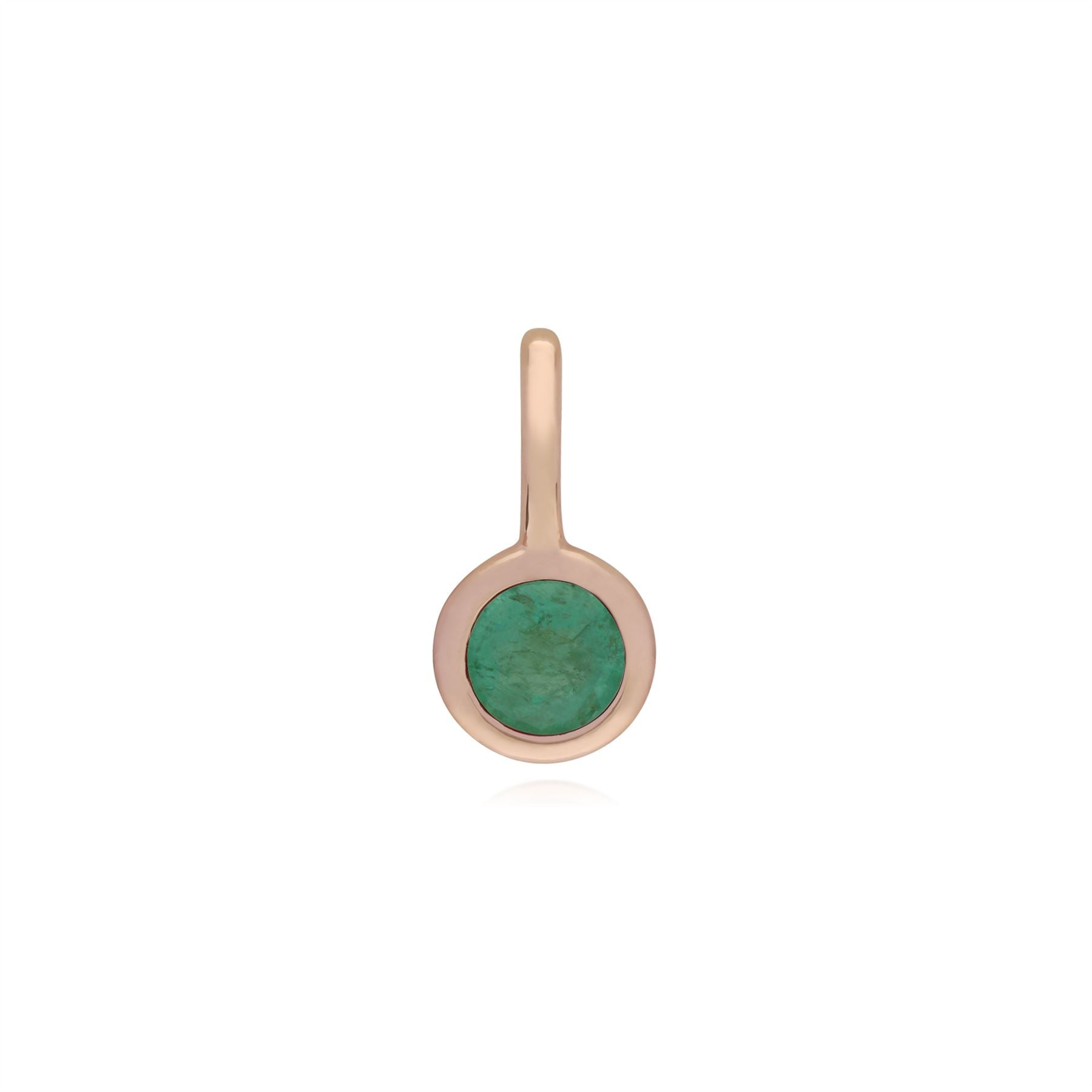Ciondolo classico con lucchetto a cuore in argento 925 placcato oro rosa e ciondoli con smeraldi