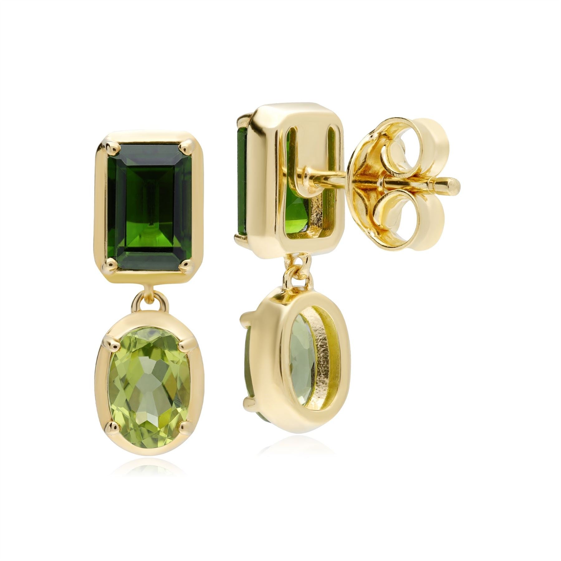 Orecchini pendenti con diopside e peridoto di cromo ECFEW™ 'The Creator'