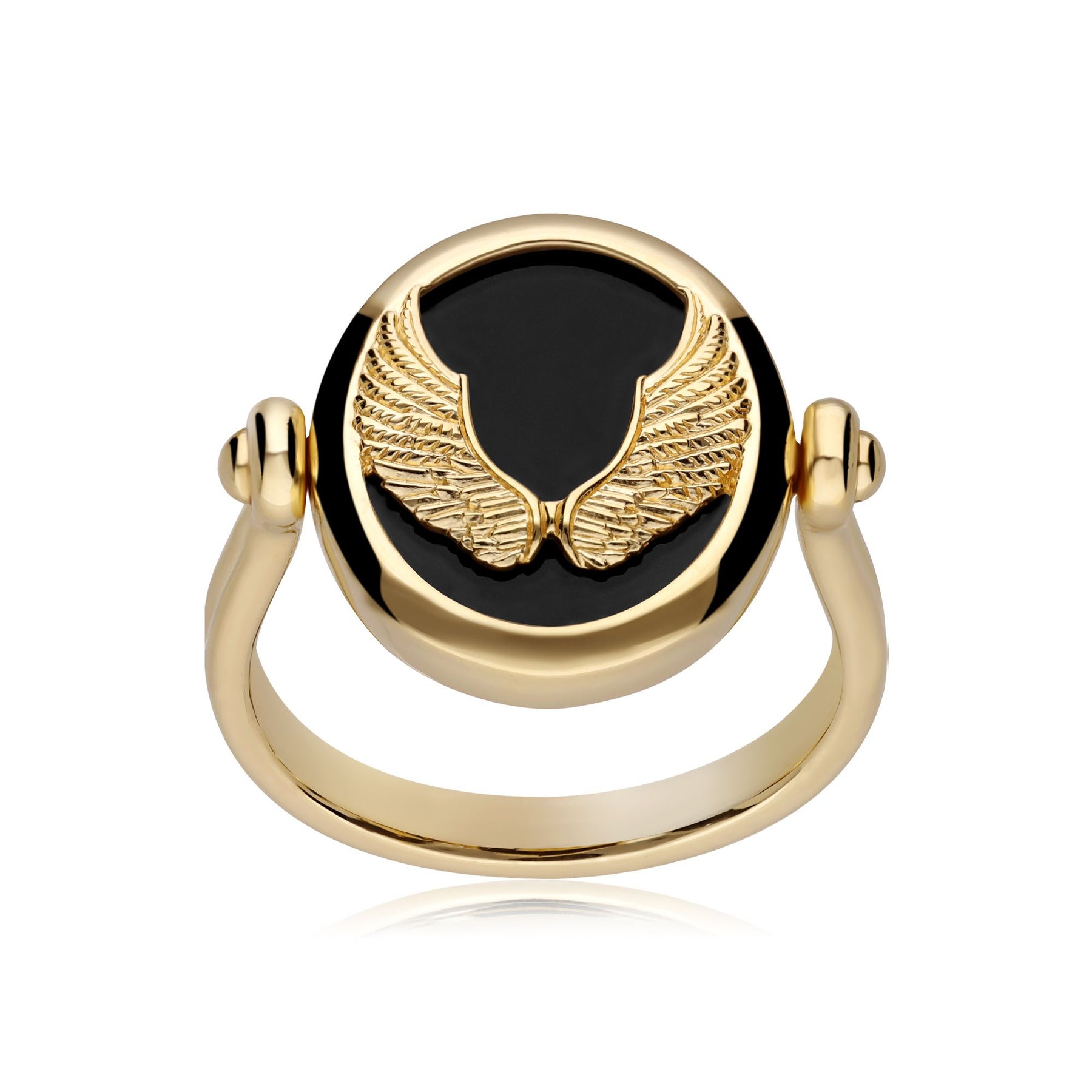 Anello zodiacale Vergine con onice nero