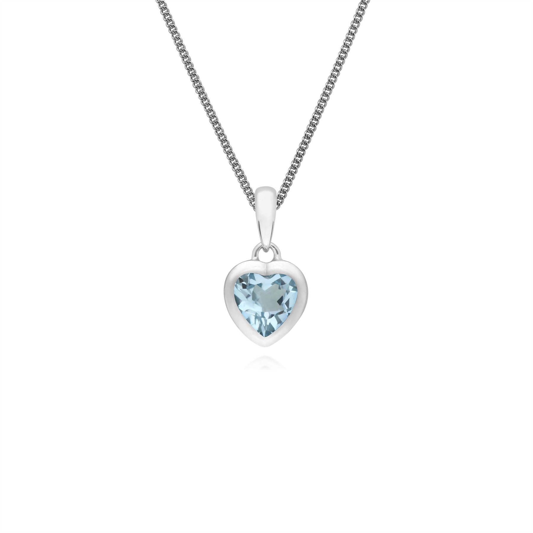 Classico pendente in argento 925 con topazio blu e orecchini pendenti