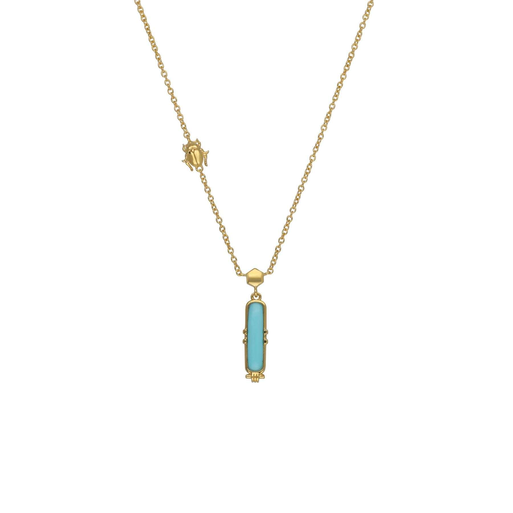Collana talismano ECFEW™ "The Ruler" con turchese