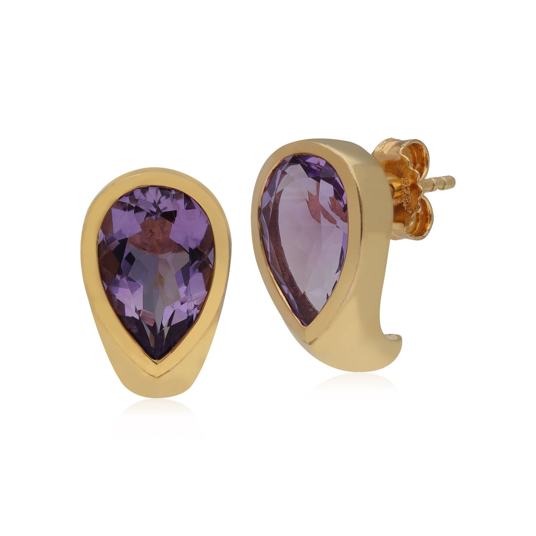 Orecchini Kosmos Argento 925 Placcato Oro Ametista