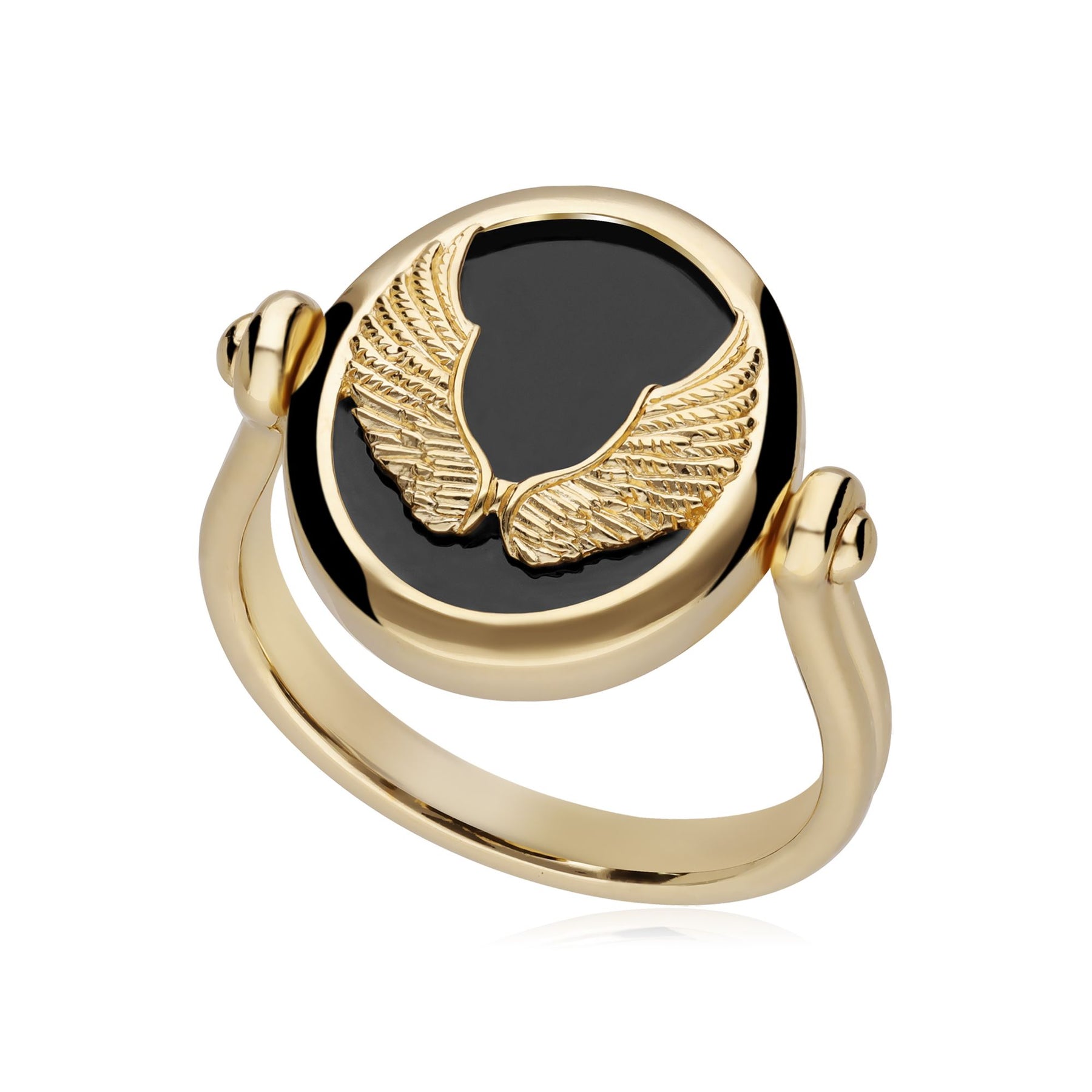 Anello zodiacale Vergine con onice nero