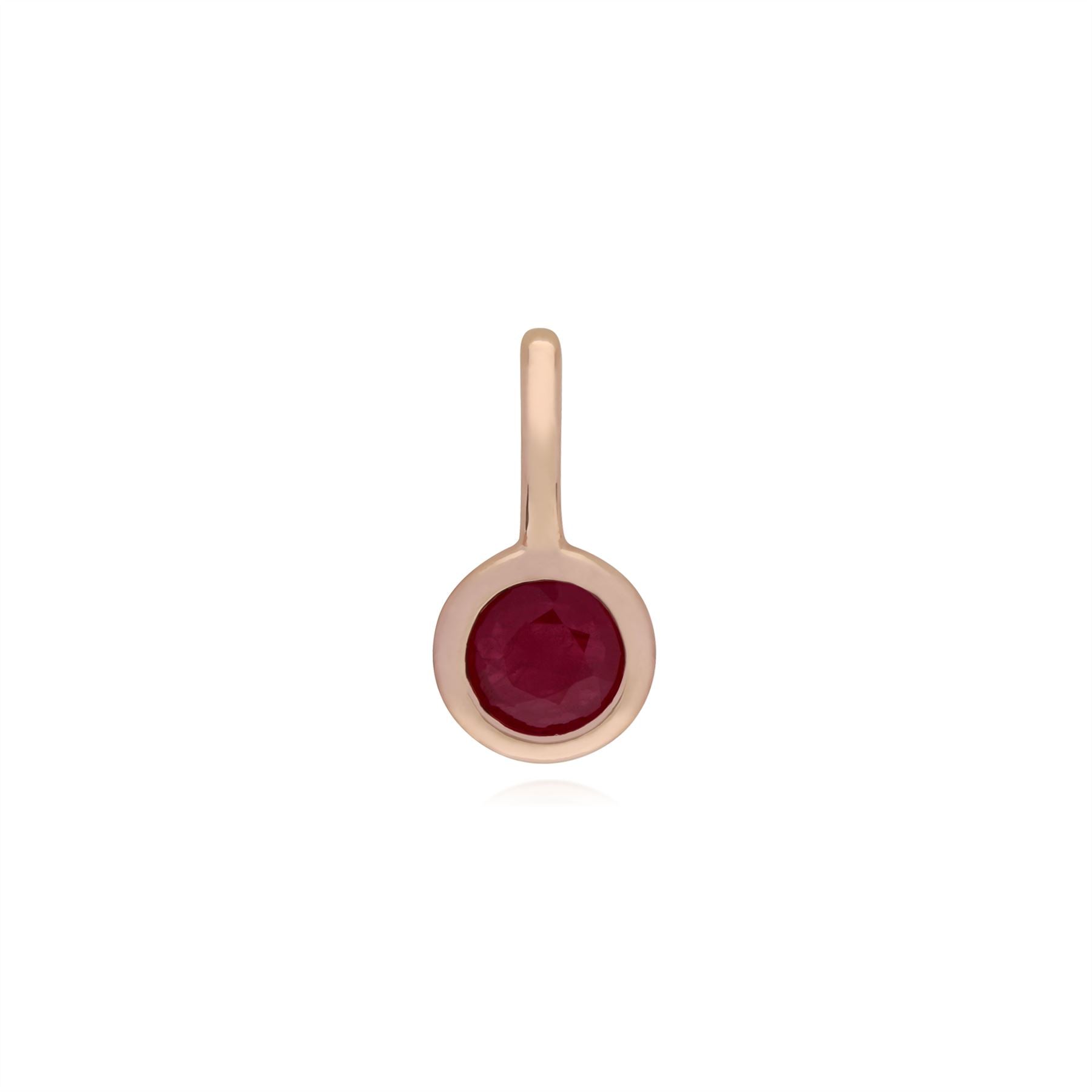 Ciondolo classico con lucchetto a cuore in argento 925 placcato oro rosa e ciondoli con rubini