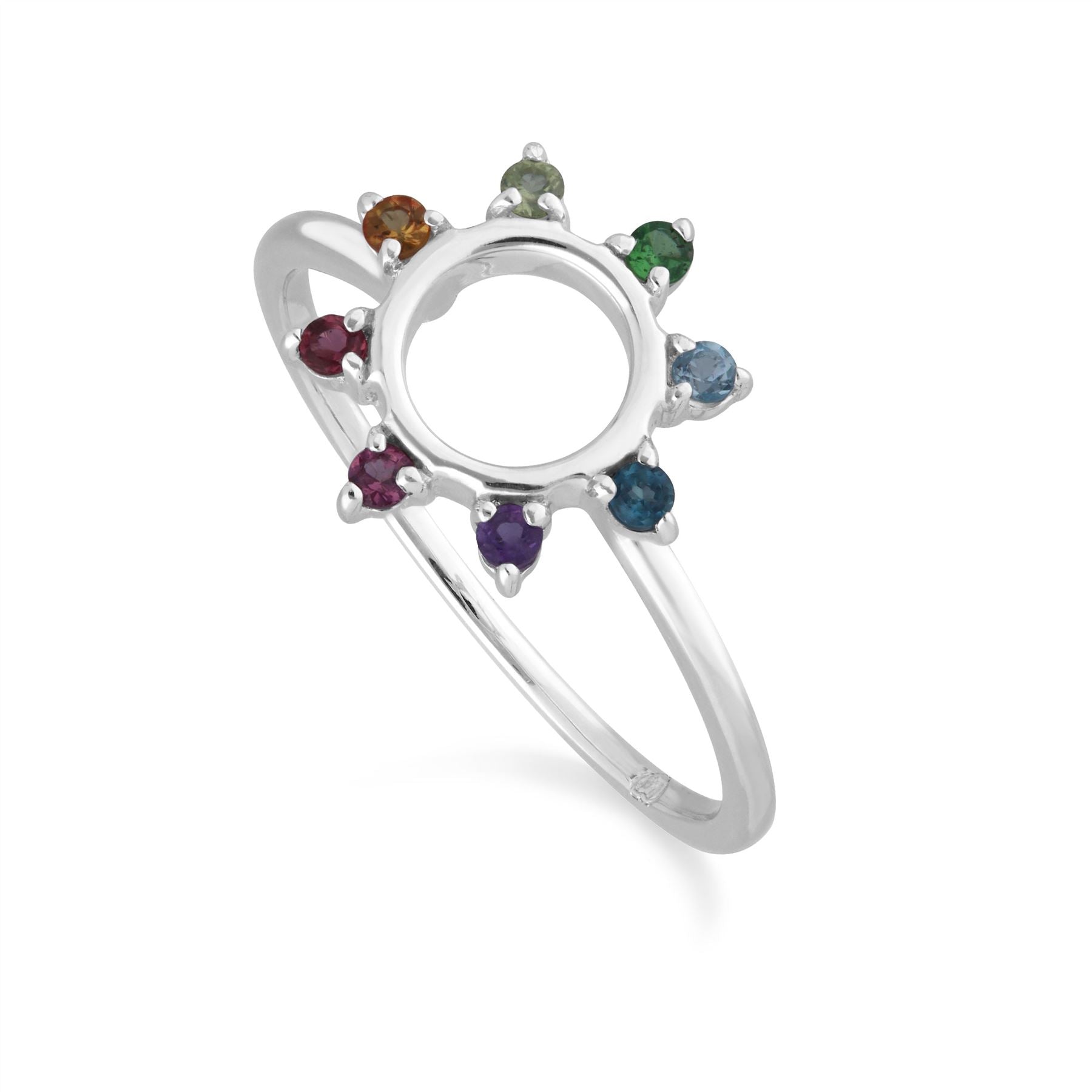Anello arcobaleno in argento 925