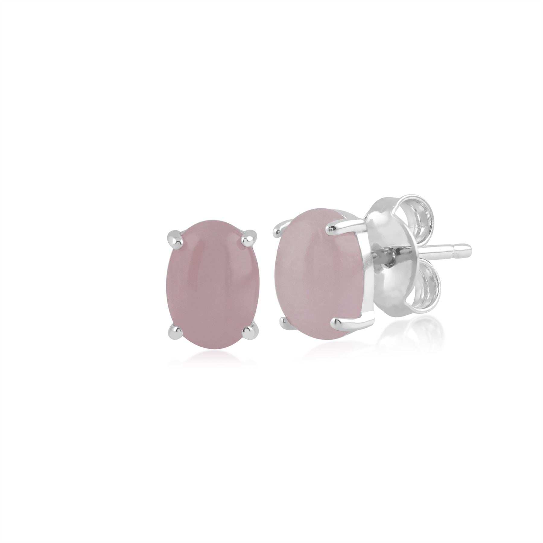 Classico pendente e bracciale ovale opaco con kunzite in argento 925