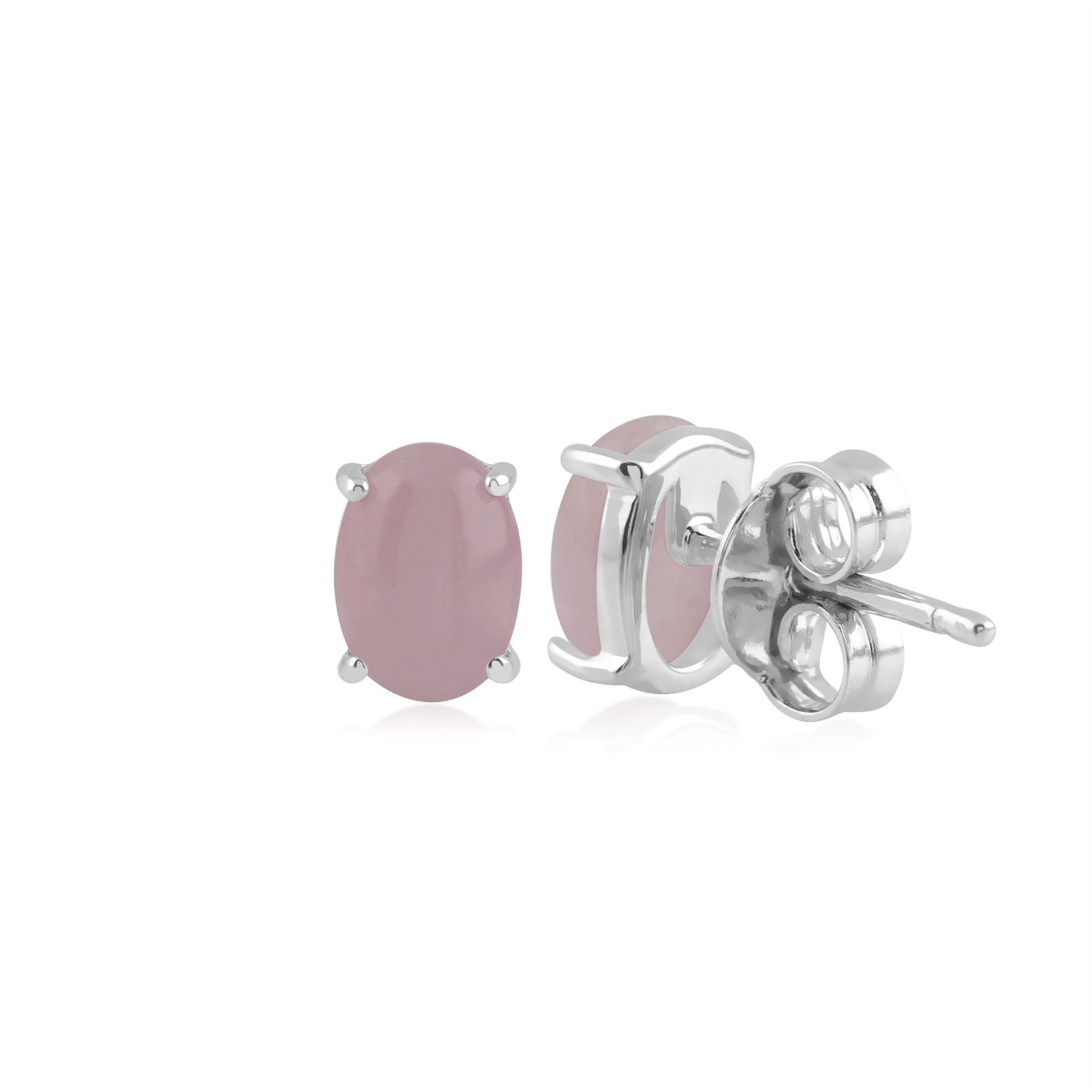 Orecchini classici a lobo in argento 925 con Kunzite opaca