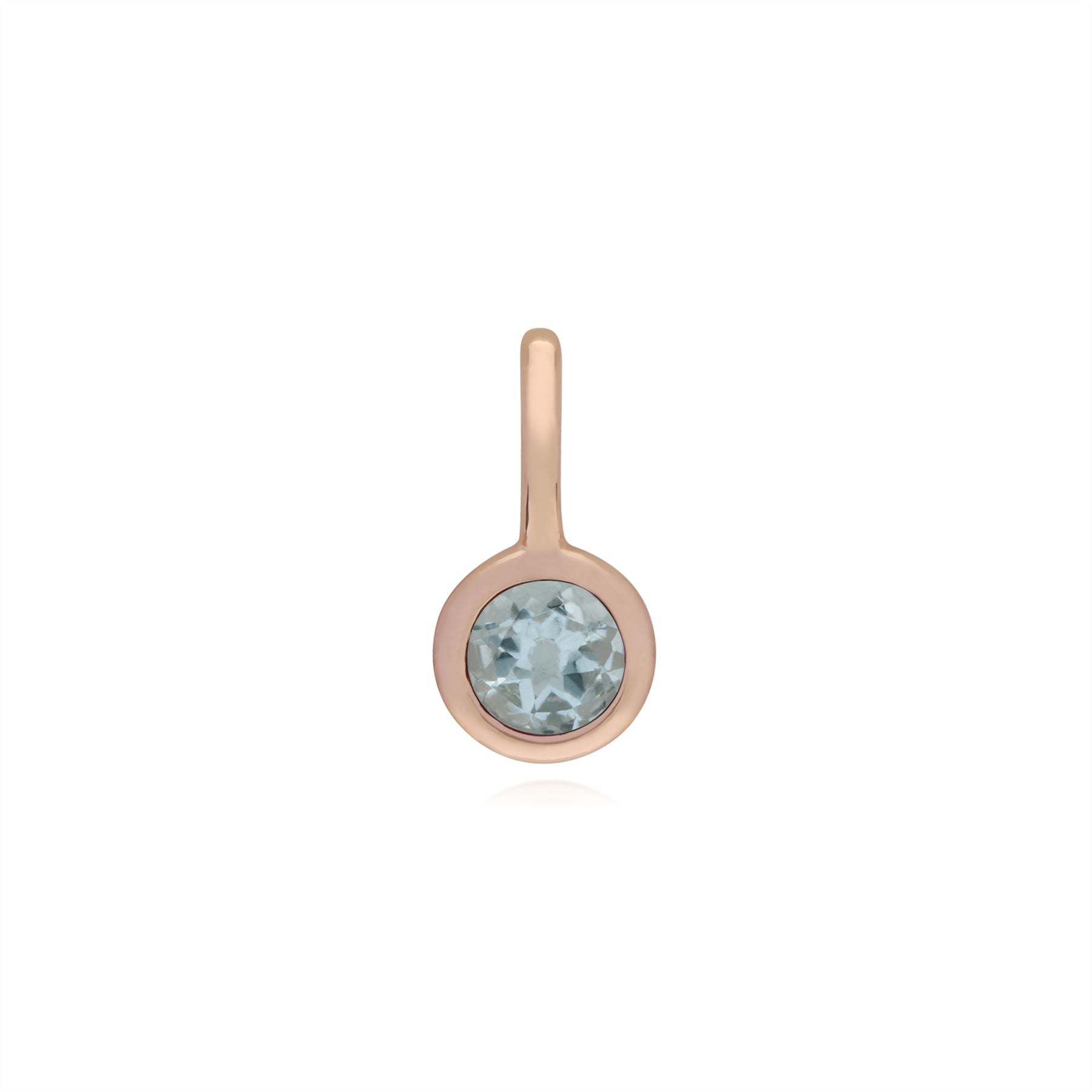 Ciondoli classici in acquamarina placcati in oro rosa in argento 925