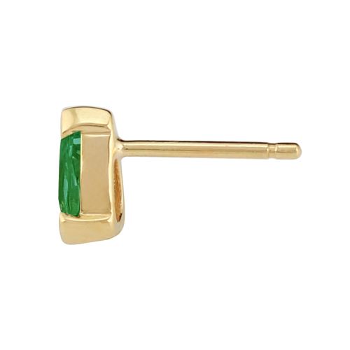 Orecchini classici on smeraldo a goccia in oro giallo 375