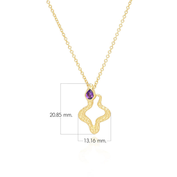 Collana Serpente Creatore ECFEW™ in argento sterling 925 con ametista