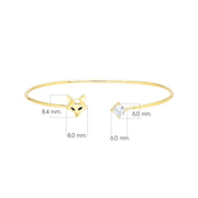 Bracelet renard Gardenia en or jaune 9 carats avec Topaze