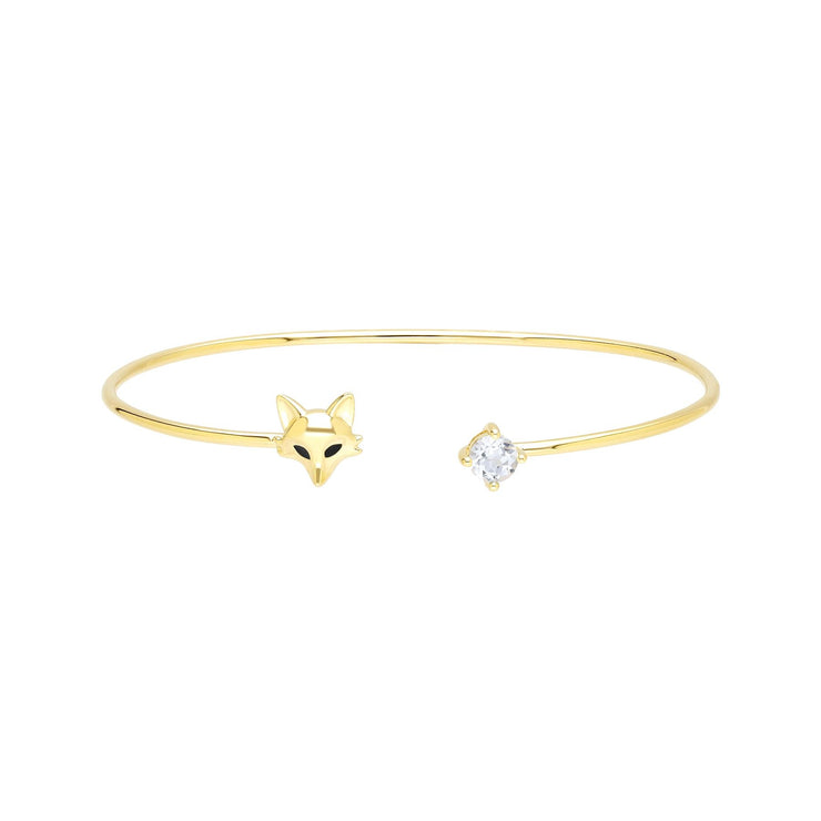 Bracelet renard Gardenia en or jaune 9 carats avec Topaze