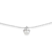 Bracciale Floreale Giglio Argento 925 e Perla