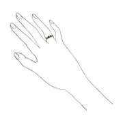 Anello Gemondo con zaffiro, anello Half Eternity in oro giallo da 9 ct con zaffiro da 0,65 ct e diamanti
