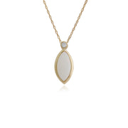 Classico pendente marquise cabochon in oro giallo 375 con opale e orecchini a bottone