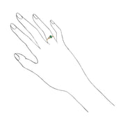 Anello Gemondo con smeraldo, anello in oro giallo da 9 ct con smeraldo da 0,47 ct e anello con diamanti