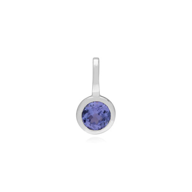 Ciondoli classici in tanzanite in argento 925