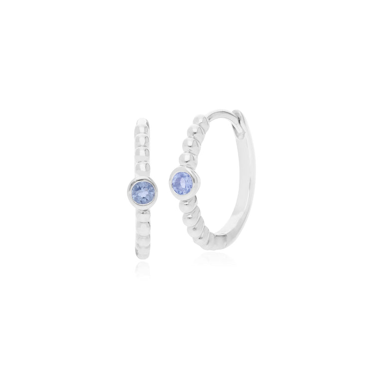 Orecchini a cerchio in tanzanite in argento 925 Essentiel