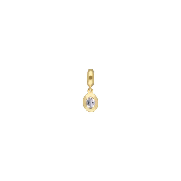 Topazio bianco della collezione Charm's Achievement "A Solid Future" Argento 925 placcato oro giallo