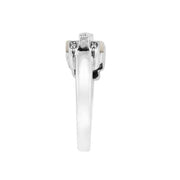 anello in argento sterling art deco da 2,5 CT CONCHIGLIA MADREPERLA E MARCASSITE