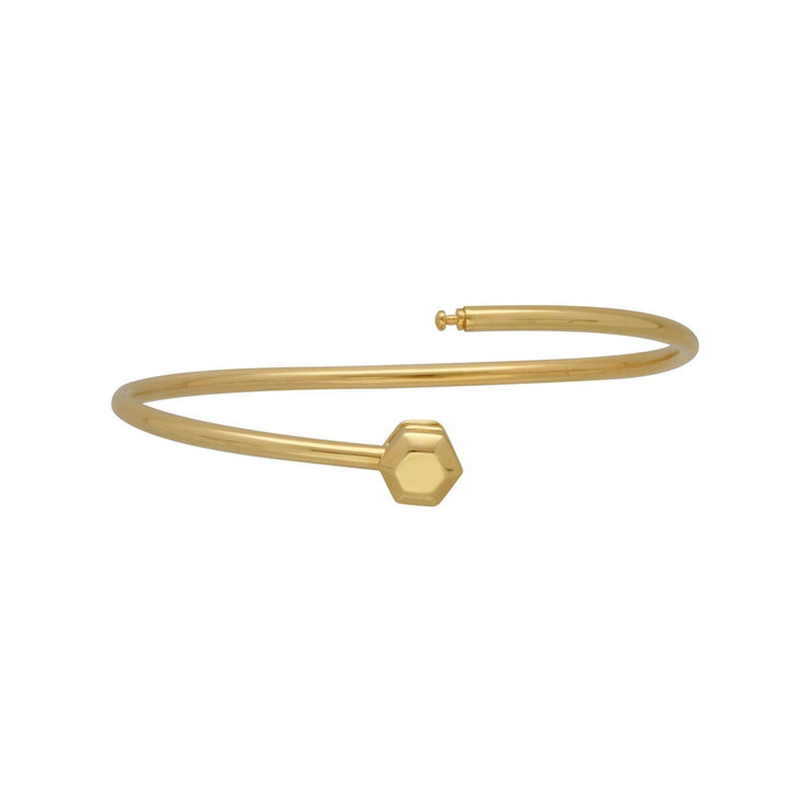 Bracciale rigido HS Achievement in argento 925 placcato oro giallo piccolo