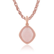 Orecchini pendenti e pendenti Boho Argento 925 placcato oro giallo Quarzo rosa con castone con taglio a diamante