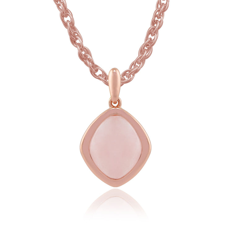 Orecchini pendenti e pendenti Boho Argento 925 placcato oro giallo Quarzo rosa con castone con taglio a diamante