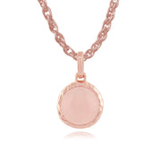 Orecchini pendenti e pendenti Boho in argento 925 placcato oro giallo con castone rotondo al quarzo rosa