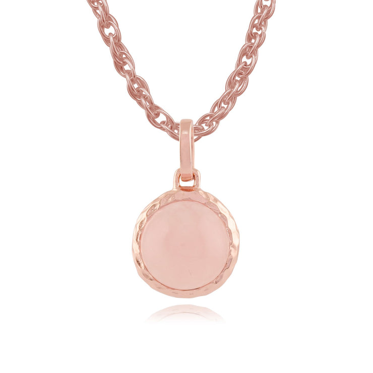Orecchini pendenti e pendenti Boho in argento 925 placcato oro giallo con castone rotondo al quarzo rosa