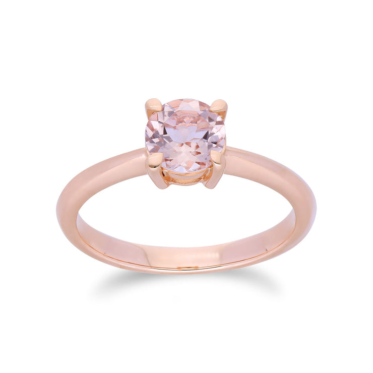 Anello con Morganite in oro rosa da 9 ct