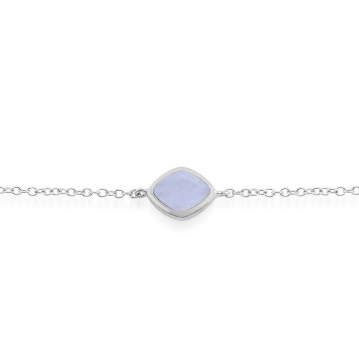 Bracciale Classico Pan di Zucchero Argento 925 Agata Blu