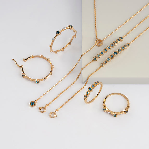 Collier Lariat Modern Glam avec Topaze