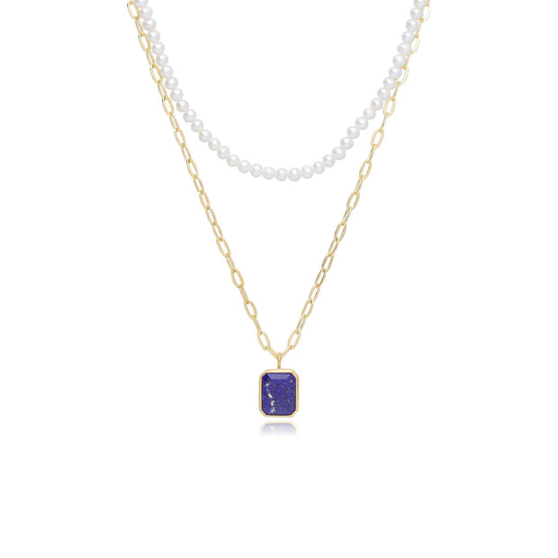 Gemondo Collier ECFEW™ 'The Unifier' Lapis Lazuli et Perle