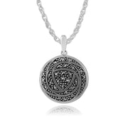 Portafoto con ciondolo rosa Rennie Mackintosh Style Argento 925 Marcasite