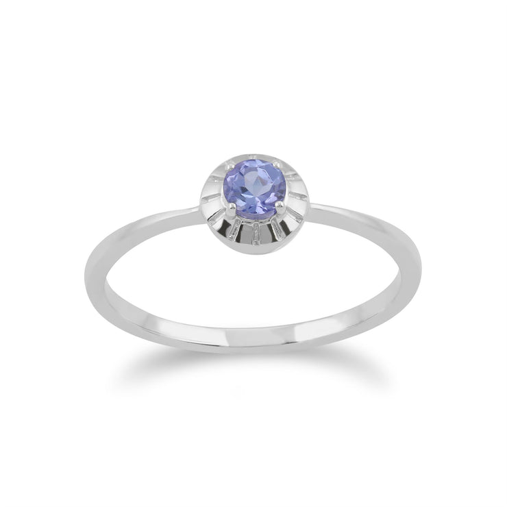 Anello con tanzanite Gemondo, anello con tanzanite in argento sterling 925 da 0,17 ct