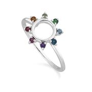 Anello arcobaleno in argento 925