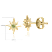 Orecchini a lobo Night Sky Etoile in oro giallo 9 carati con peridoto