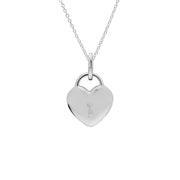 Classico ciondolo con lucchetto a cuore in argento 925 e ciondoli con topazio azzurro