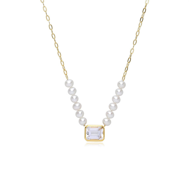 Gemondo Collier ECFEW™ 'The Unifier' Topaze Blanche et Perle