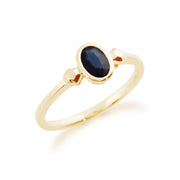 Anello Gemondo in oro giallo da 9 ct con zaffiro da 0,57 ct