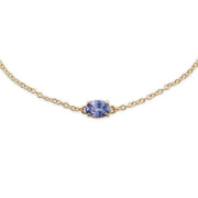 Bracelet Classique Or Jaune 375 Tanzanite Oval