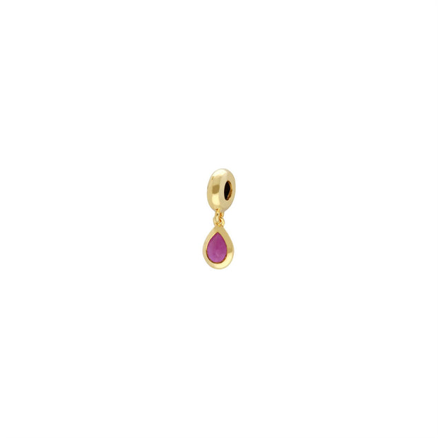 Rubino della collezione Charm's Achievement "Passion Stone" Argento 925 placcato oro giallo