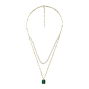 Collana ECFEW™ "The Unifier" con malachite e perle