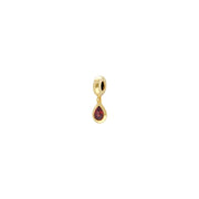 Charm della Collezione Achievement Granato "un tocco d'amore" Argento 925 Placcato Oro Giallo